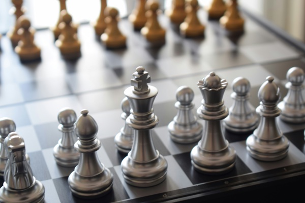Gold Silver Chess Pieces