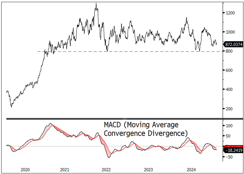 Figure 1. Critical Materials Rebounding from Oversold (2020-2024)